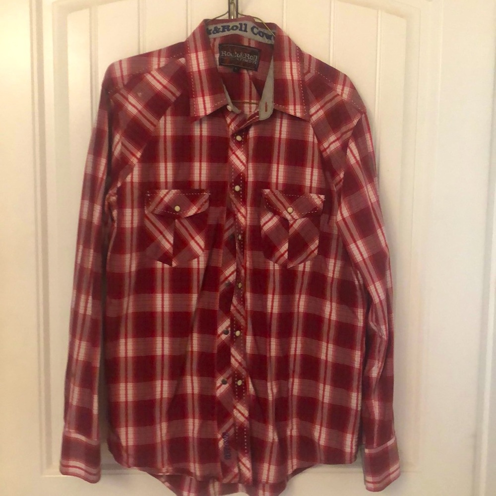Men’s Rock and Roll Cowboy Long Sleeve Shirt with button snaps.